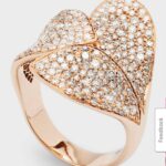 Heart Leaf Diamond Pavé Statement Ring