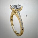 Classic Solitaire Diamond Pavé Engagement Ring