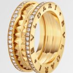 Geometric Pavé Diamond Band Ring