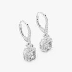 Asscher-Cut Diamond Drop Earrings
